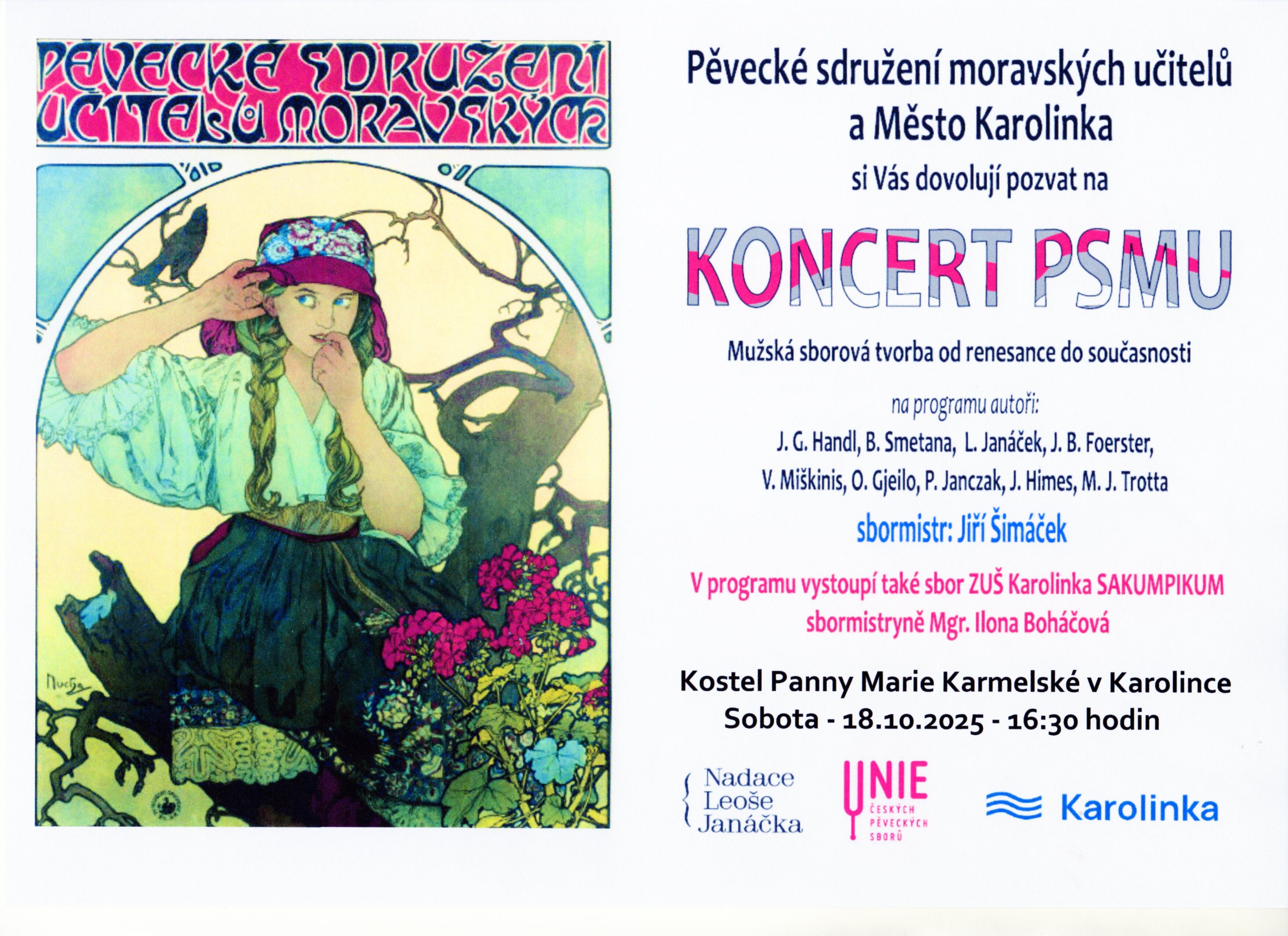 Pozvánka na koncert ke dni hudby
